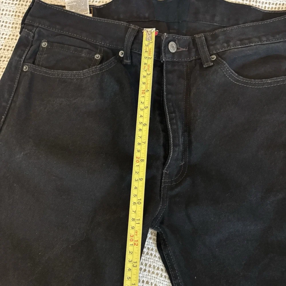 Levi's 505 Jeans Men's 36x34 Black Denim Relaxed Fit Straight Leg Y2K Vintage